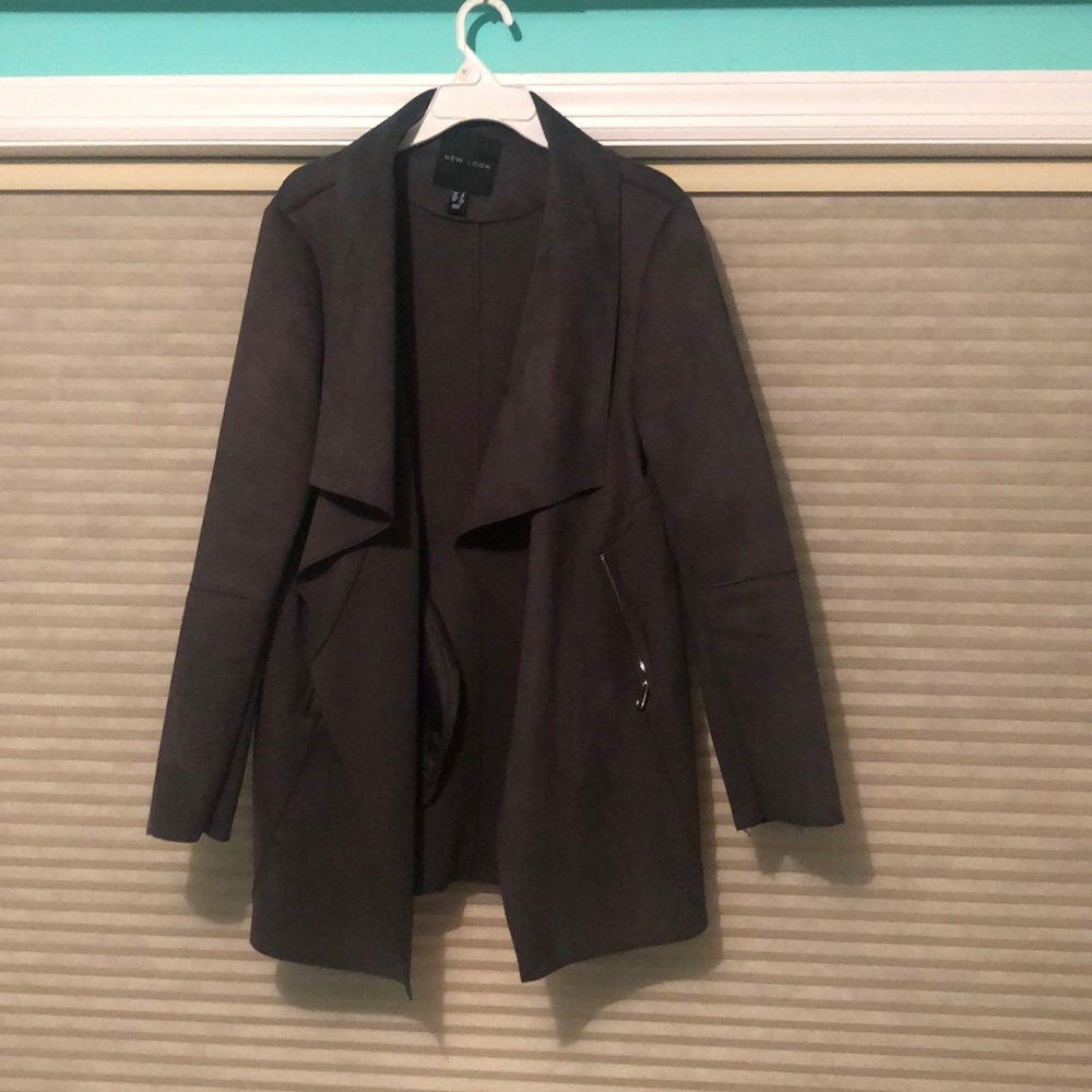 Grey suede like jacket